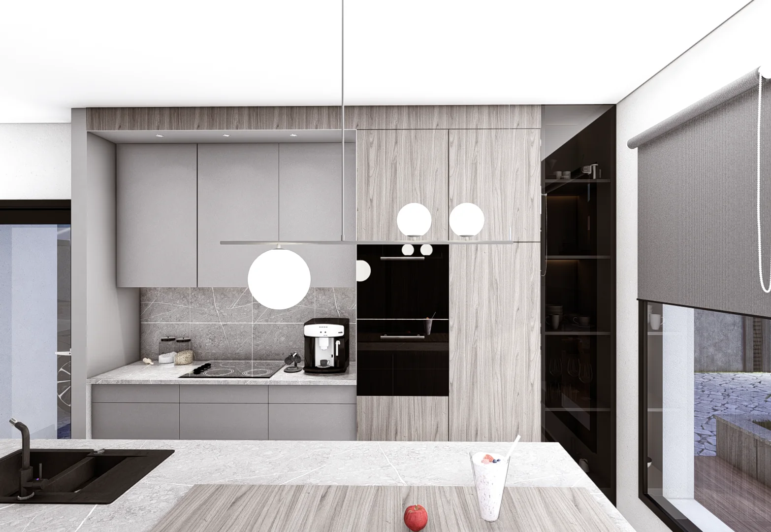 Propuesta de cocina luminosa con madera y acabados claros